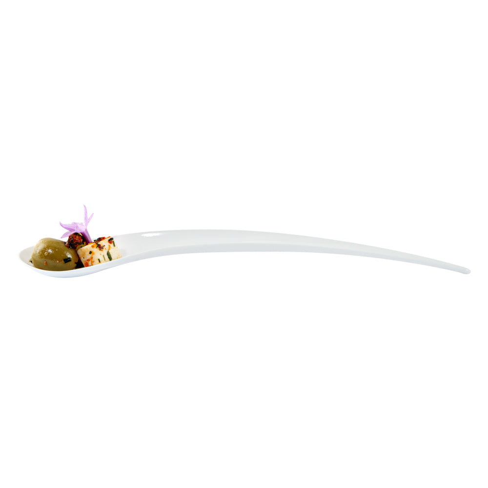 Chef 101 White Plastic Deco Party Spoon - 8" - 500 count box
