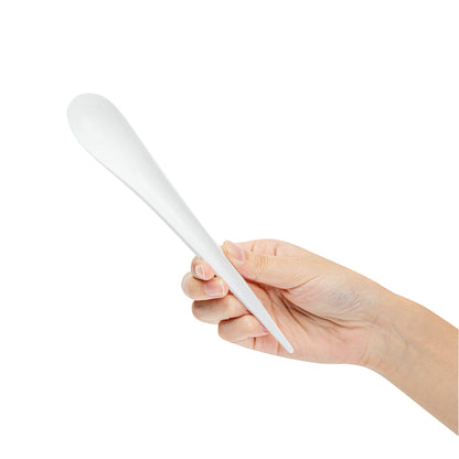 Chef 101 White Plastic Deco Party Spoon - 8" - 500 count box