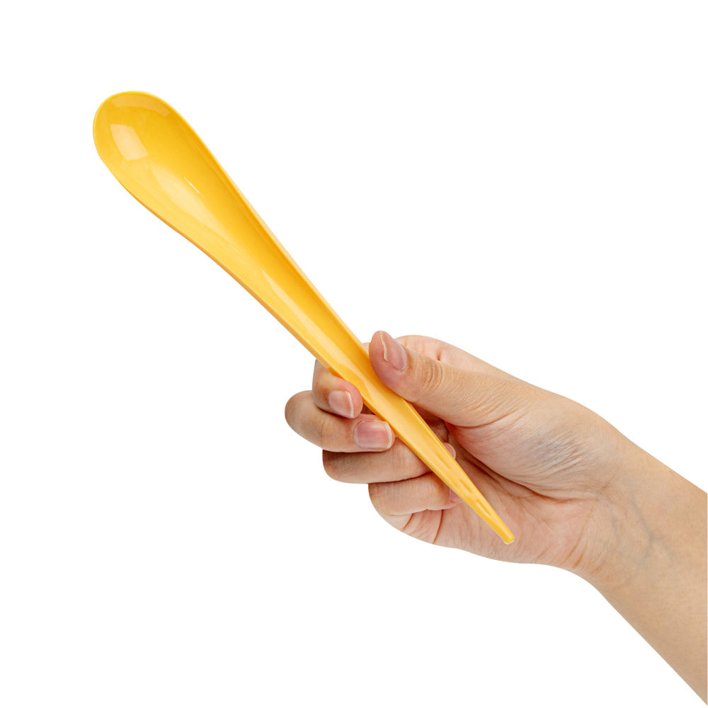 Chef 101 Yellow Plastic Deco Party Spoon - 8" - 500 count box