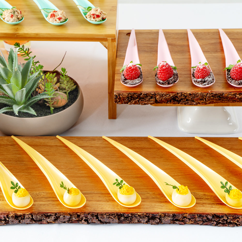 Chef 101 Yellow Plastic Deco Party Spoon - 8" - 500 count box