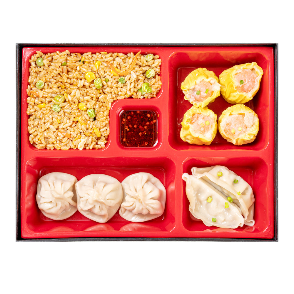 Bento Tek Rectangle Black and Red Small Japanese Style Bento Box - 5 Compartments - 10 3/4" x 8 1/4" x 2 1/4" - 1 count box