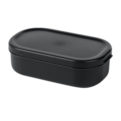 Bento Tek 41 oz Black Buddha Box All-in-One Lunch Box - with Utensils, Sauce Cup - 7 1/4" x 4 1/4" x 4" - 1 count box