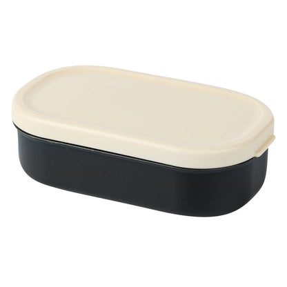 Bento Tek 41 oz Wood Grain and Black Buddha Box All-in-One Lunch Box - with Utensils, Sauce Cup - 7 1/4" x 4 1/4" x 4" - 1 count box