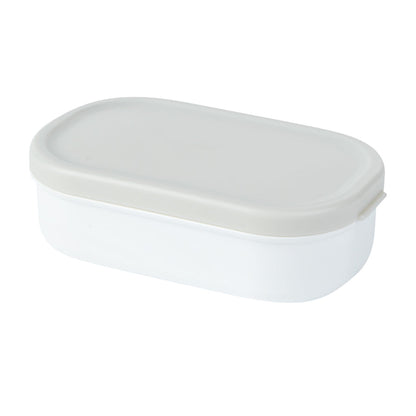 Bento Tek 41 oz Gray and White Buddha Box All-in-One Lunch Box - with Utensils, Sauce Cup - 7 1/4" x 4 1/4" x 4" - 1 count box