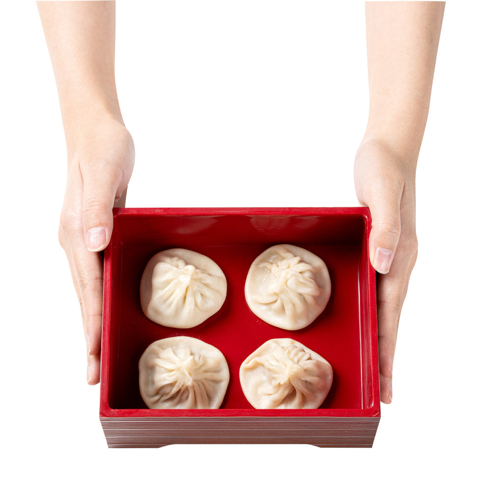 Bento Tek 27 oz Brown Japanese Style Unagi Bento Box - 6 3/4" x 5 3/4" x 3" - 1 count box