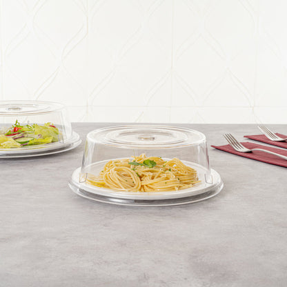 Cater Tek Clear Polycarbonate Plate Cover - 8 1/2" - 10 count box
