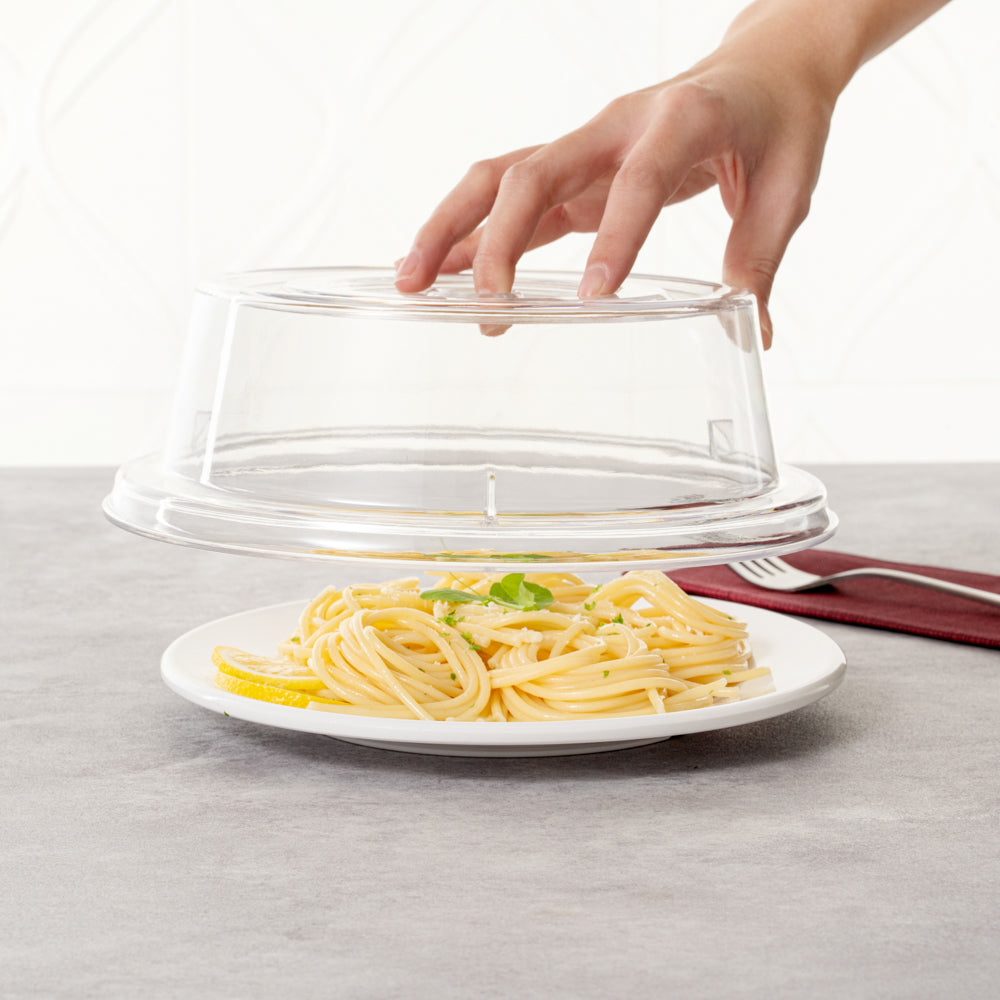 Cater Tek Clear Polycarbonate Plate Cover - 8 1/2" - 10 count box