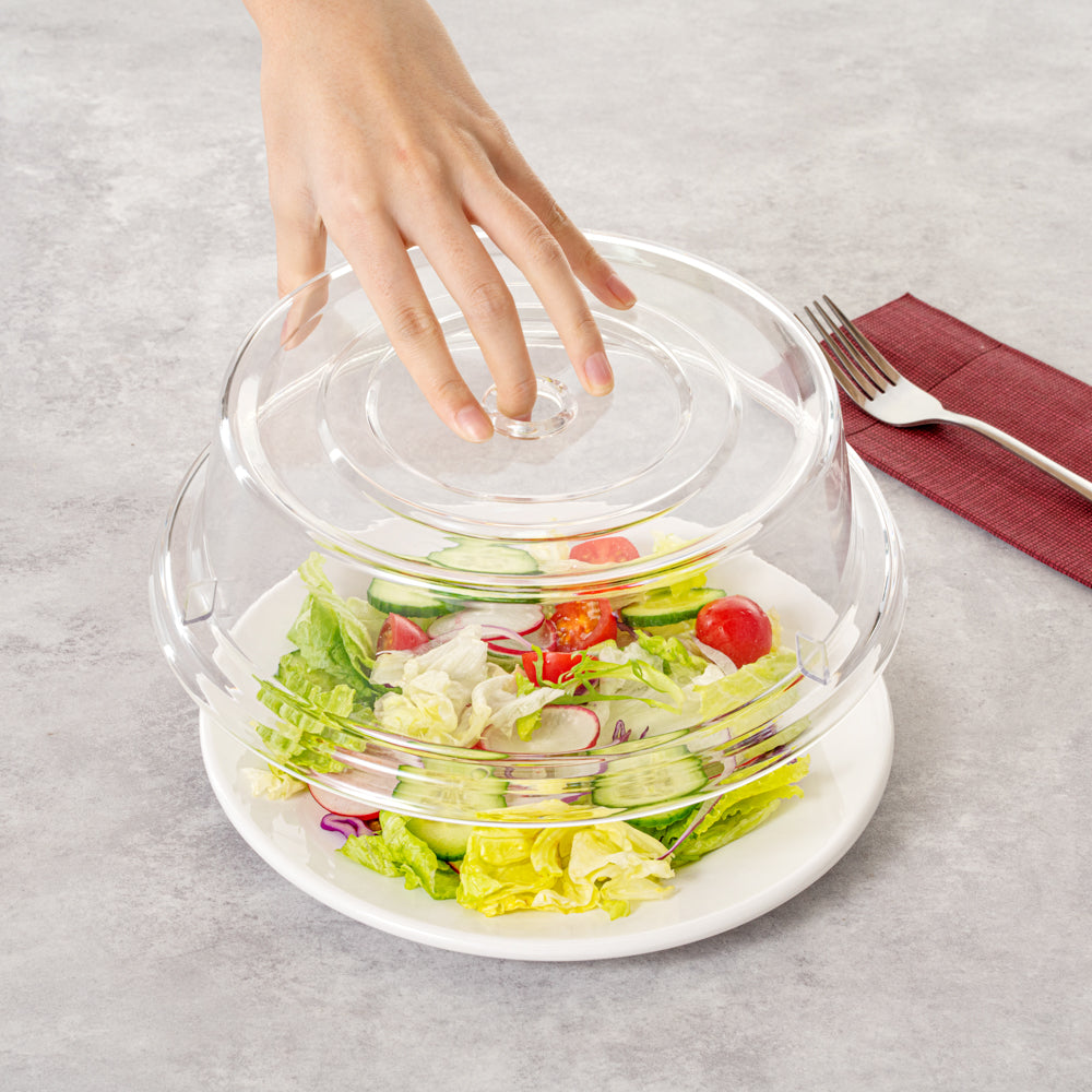 Cater Tek Clear Polycarbonate Plate Cover - 9 1/2" - 10 count box