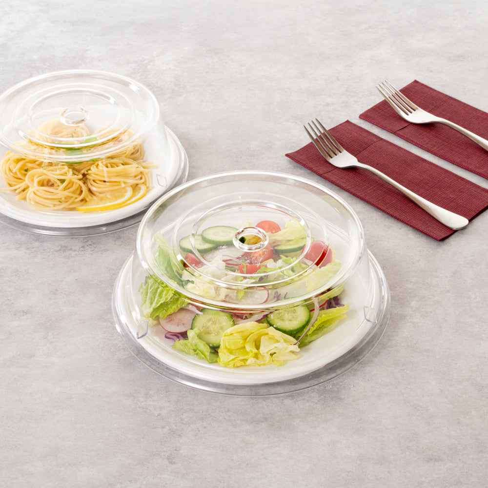 Cater Tek Clear Polycarbonate Plate Cover - 9 1/2" - 10 count box