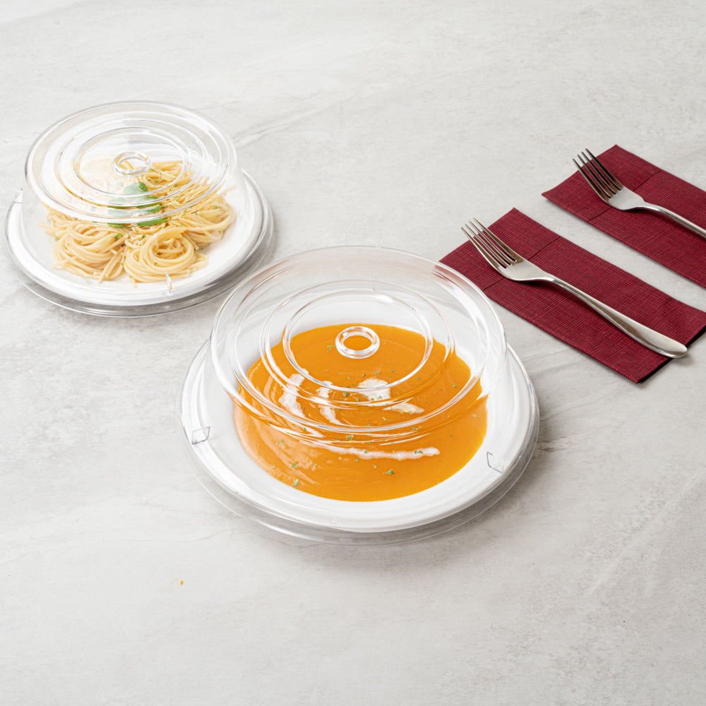 Cater Tek Clear Polycarbonate Plate Cover - 10 1/4" - 1 count box