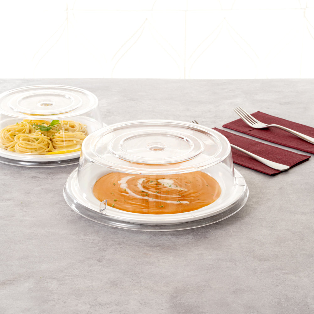 Cater Tek Clear Polycarbonate Plate Cover - 10 1/4" - 10 count box