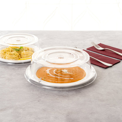 Cater Tek Clear Polycarbonate Plate Cover - 10 1/4" - 10 count box