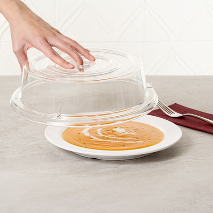 Cater Tek Clear Polycarbonate Plate Cover - 10 1/4" - 10 count box