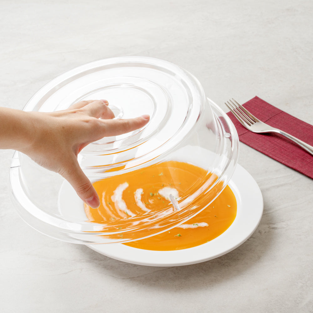 Cater Tek Clear Polycarbonate Plate Cover - 10 1/4" - 10 count box