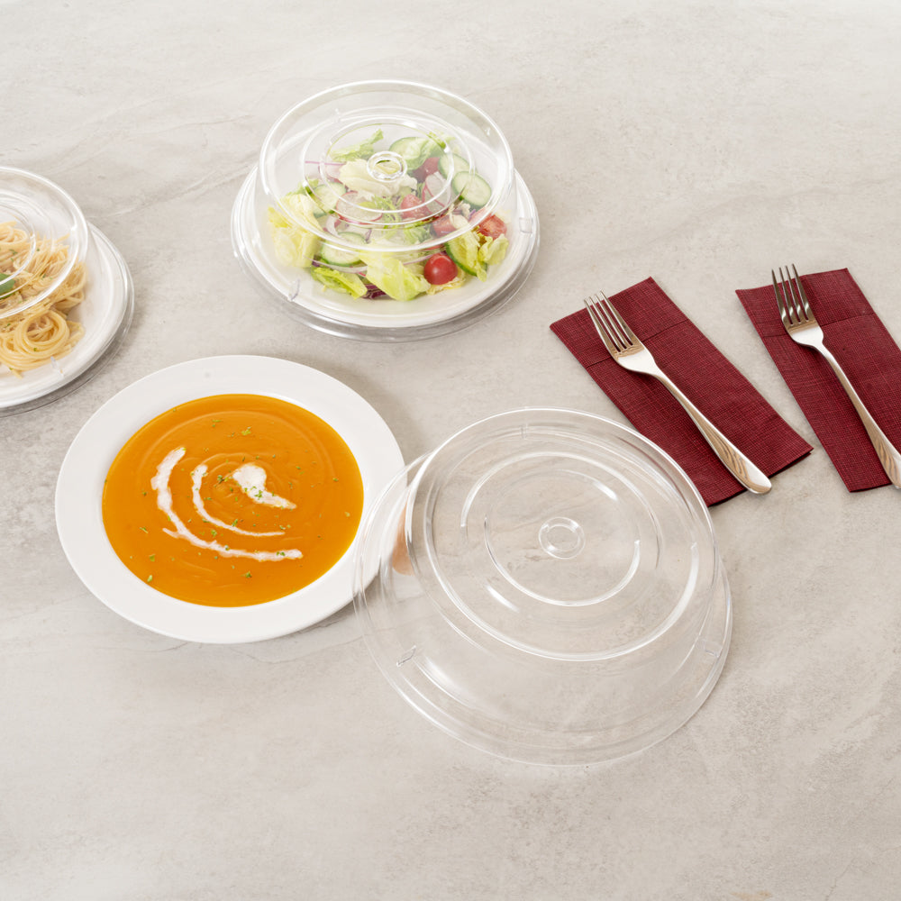 Cater Tek Clear Polycarbonate Plate Cover - 10 1/4" - 10 count box