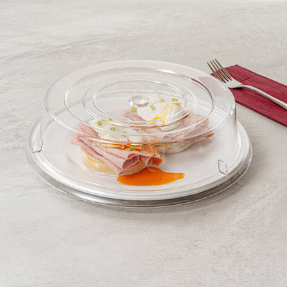 Cater Tek Clear Polycarbonate Plate Cover - 11" - 10 count box