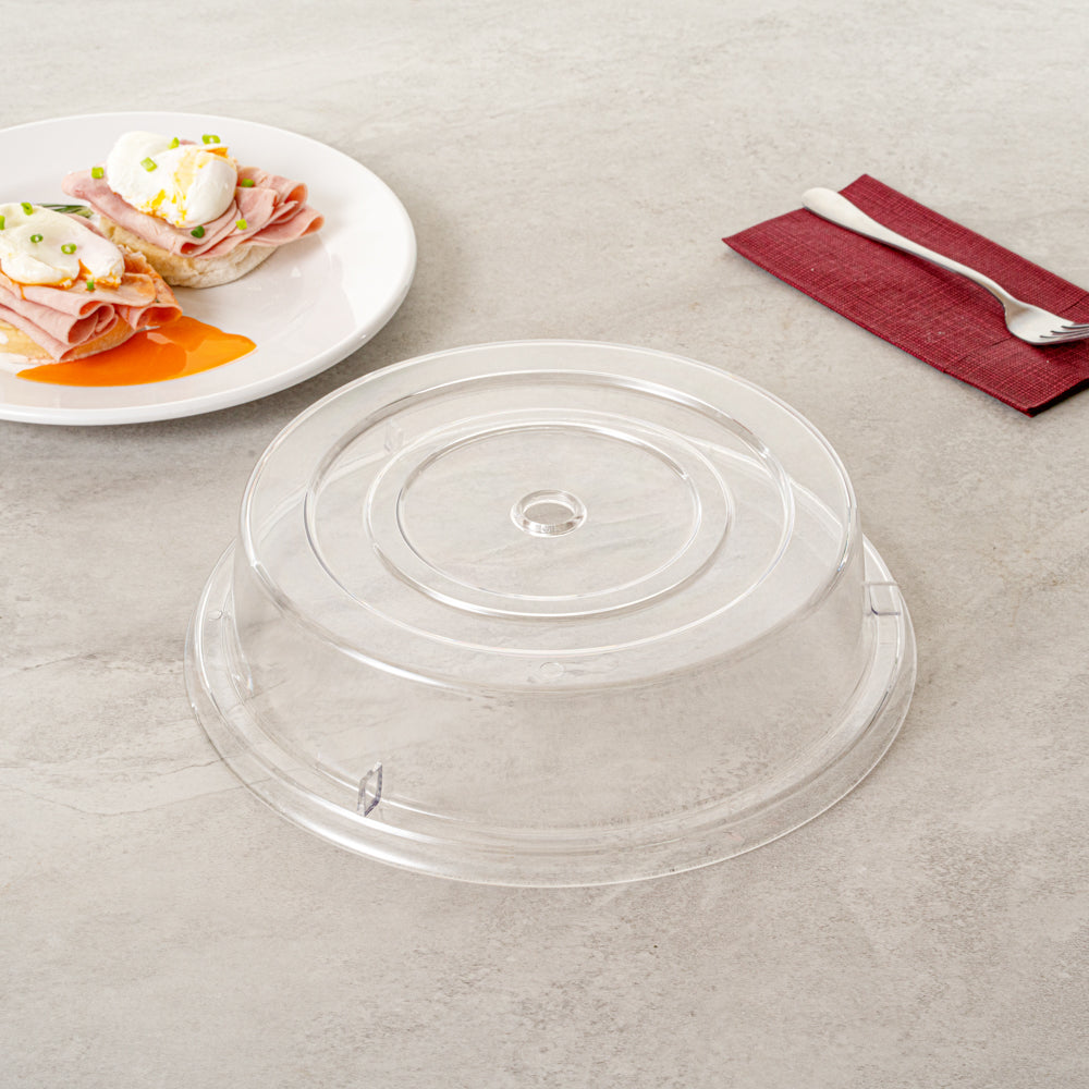 Cater Tek Clear Polycarbonate Plate Cover - 11" - 10 count box