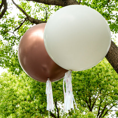Balloonify Matte White Latex Balloon - 36" - 10 count box