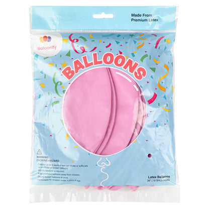 Balloonify Pastel Rose Red Latex Balloon - 36" - 10 count box