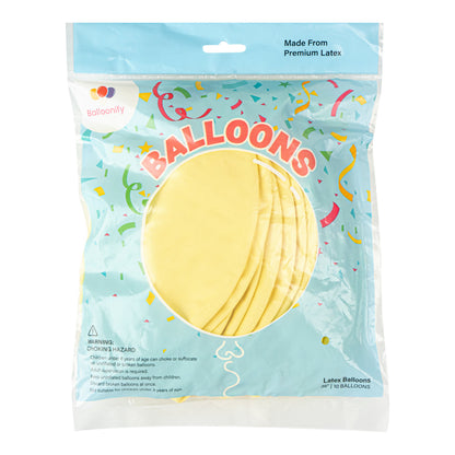 Balloonify Pastel Yellow Latex Balloon - 36" - 10 count box