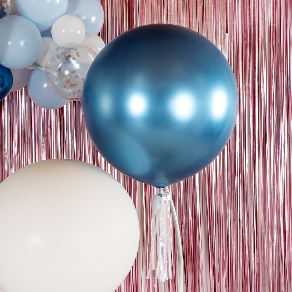 Balloonify Metallic Blue Latex Balloon - 36" - 10 count box