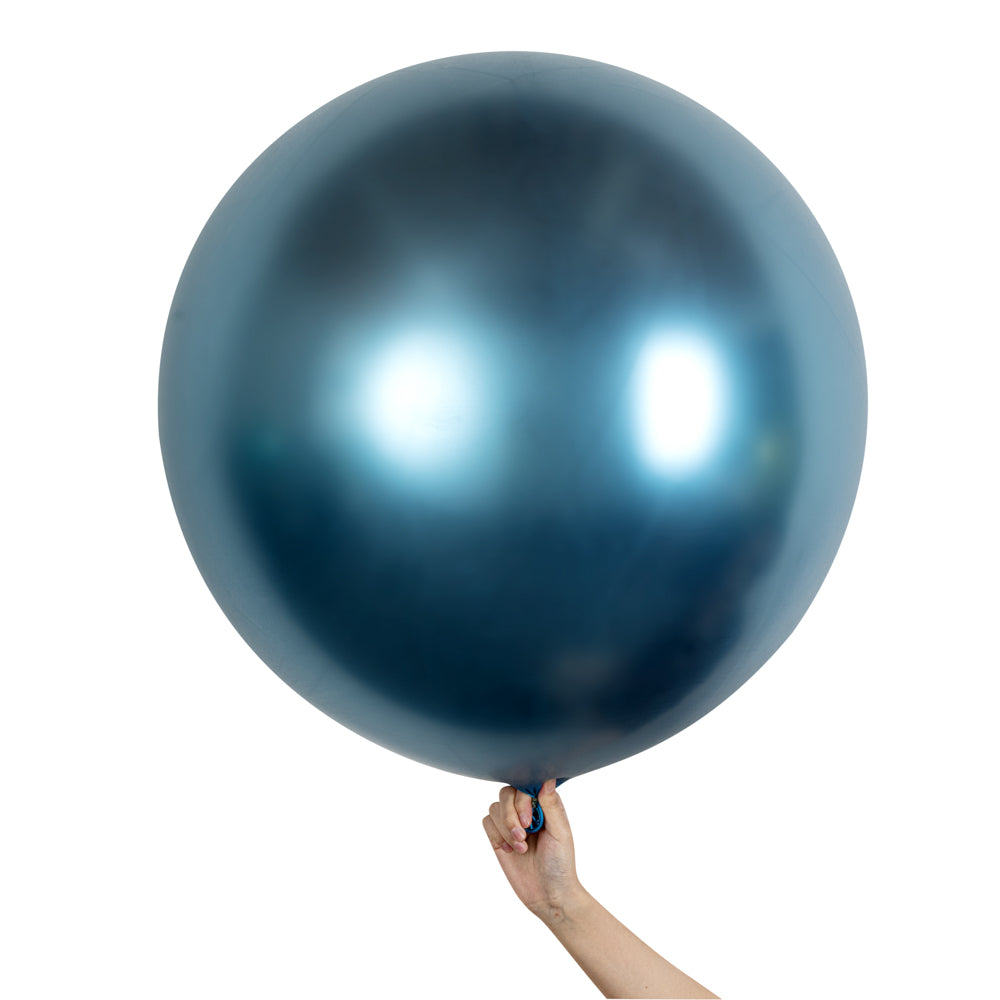 Balloonify Metallic Blue Latex Balloon - 36" - 10 count box