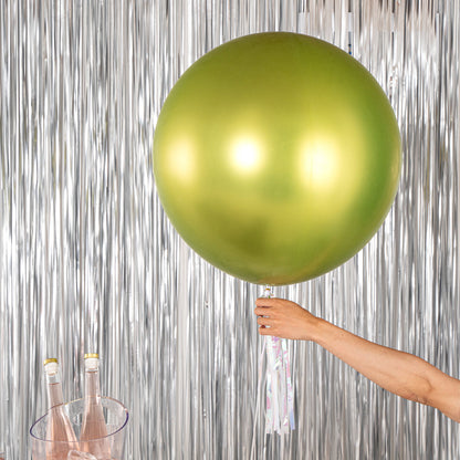 Balloonify Metallic Eco Green Latex Balloon - 36" - 10 count box