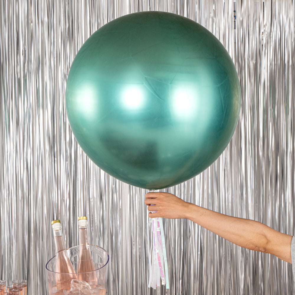 Balloonify Metallic Green Latex Balloon - 36" - 10 count box