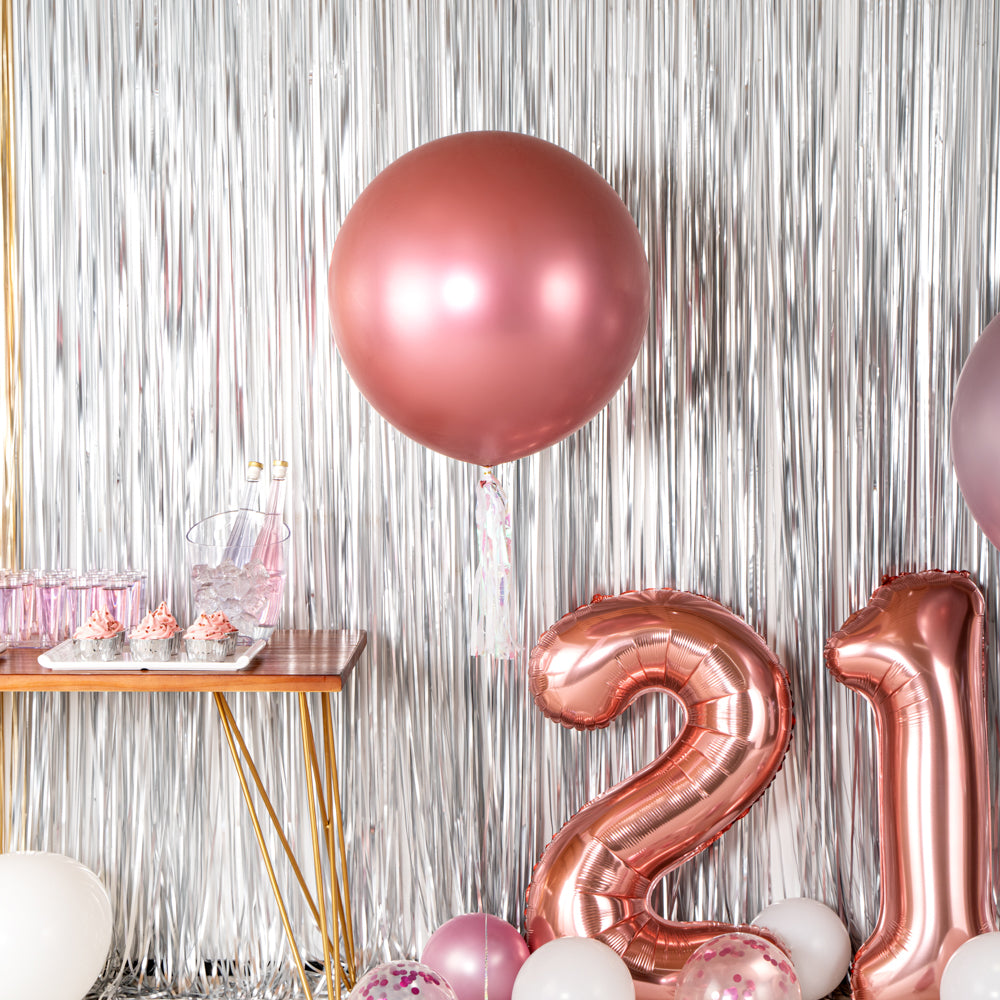 Balloonify Metallic Pink Latex Balloon - 36" - 10 count box