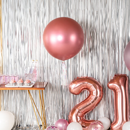 Balloonify Metallic Pink Latex Balloon - 36" - 10 count box