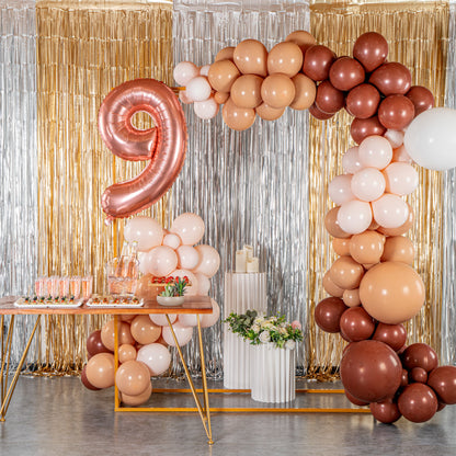 Balloonify Brown, Beige and White Balloon Arch / Garland Kit - 141 Pieces - 1 count box