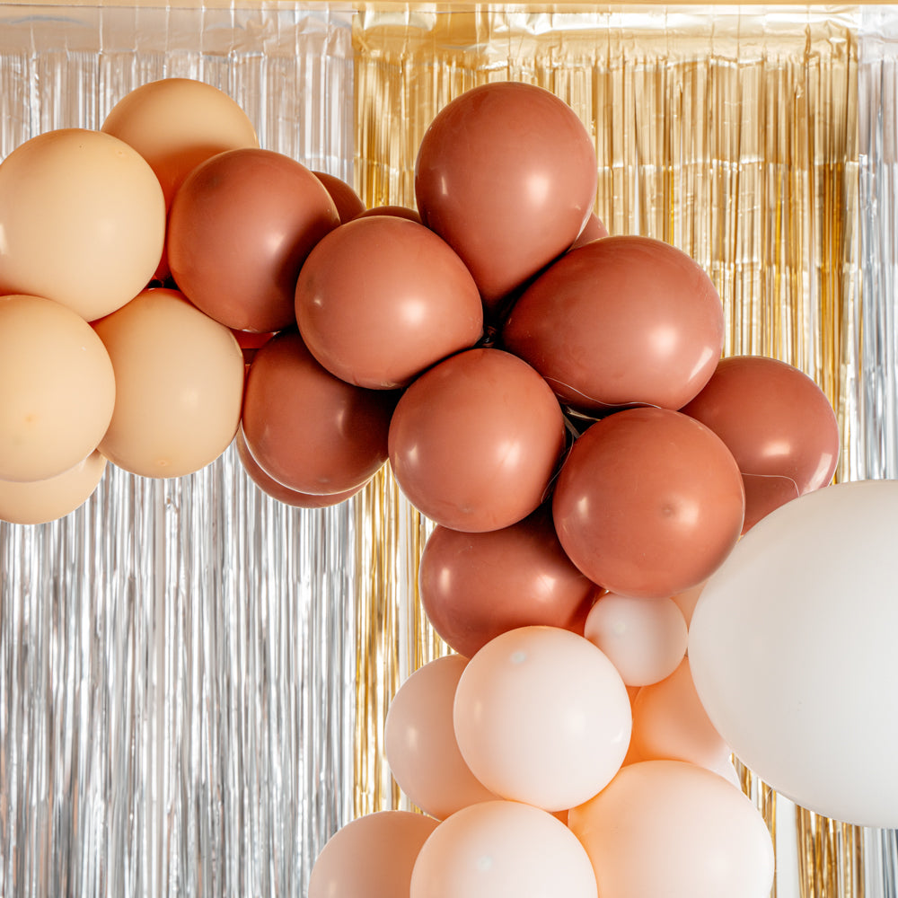 Balloonify Brown, Beige and White Balloon Arch / Garland Kit - 141 Pieces - 1 count box