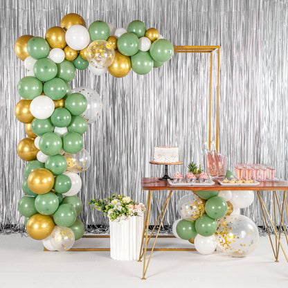 Balloonify Green, White and Gold Balloon Arch / Garland Kit - 119 Pieces - 1 count box