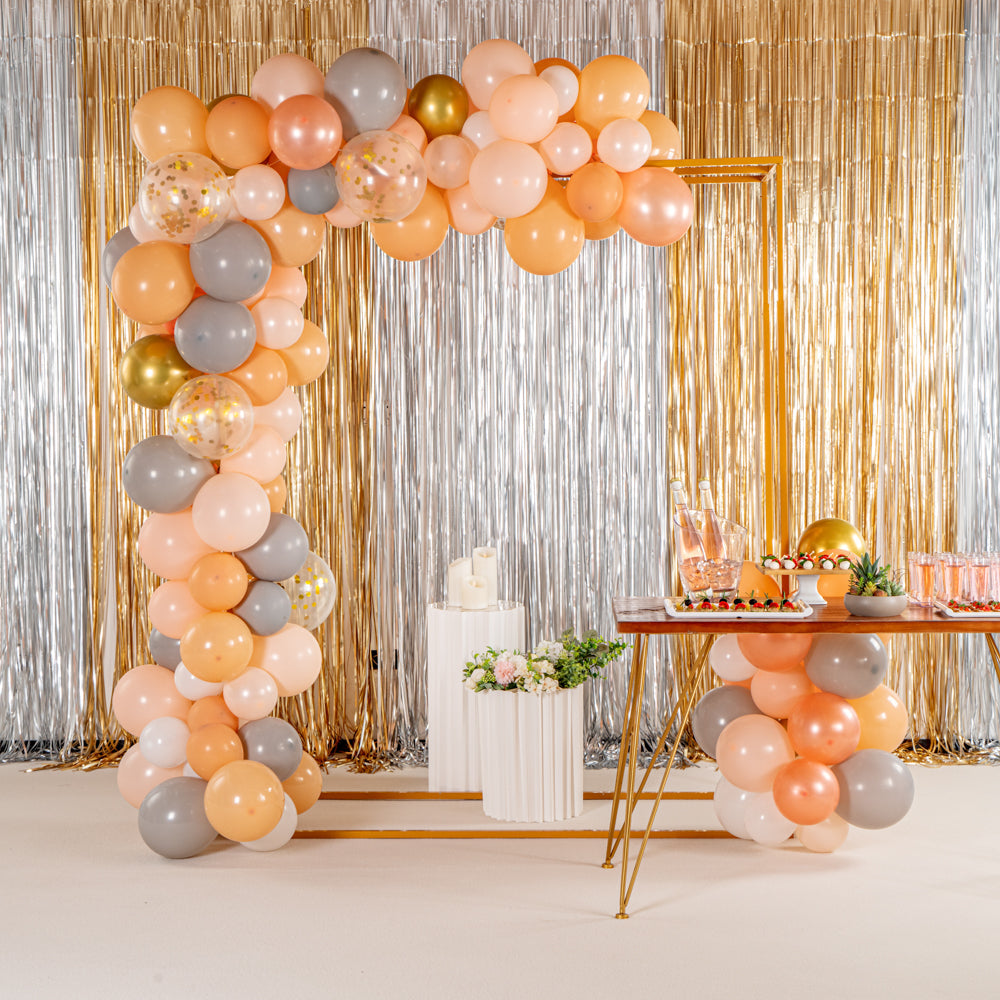 Balloonify Coral, White and Gold Balloon Arch / Garland Kit - 129 Pieces - 1 count box