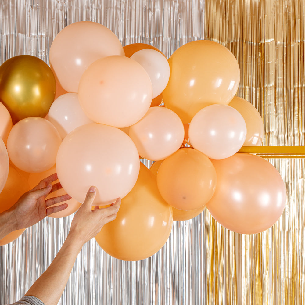 Balloonify Coral, White and Gold Balloon Arch / Garland Kit - 129 Pieces - 1 count box