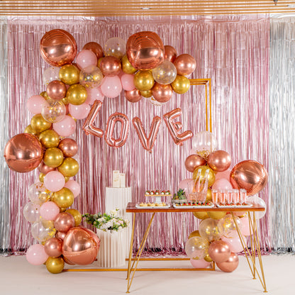 Balloonify Pink and Gold Balloon Arch / Garland Kit - 137 Pieces - 1 count box