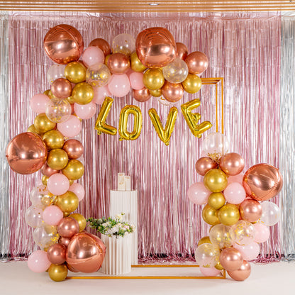 Balloonify Pink and Gold Balloon Arch / Garland Kit - 137 Pieces - 1 count box