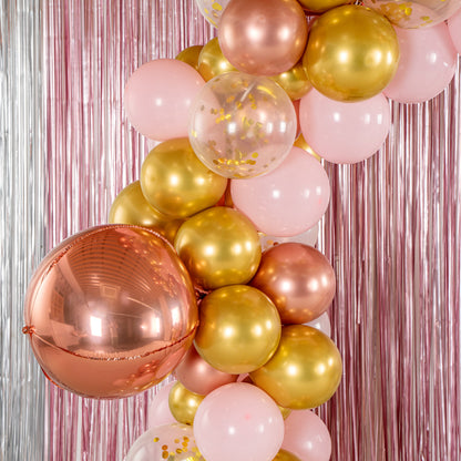 Balloonify Pink and Gold Balloon Arch / Garland Kit - 137 Pieces - 1 count box