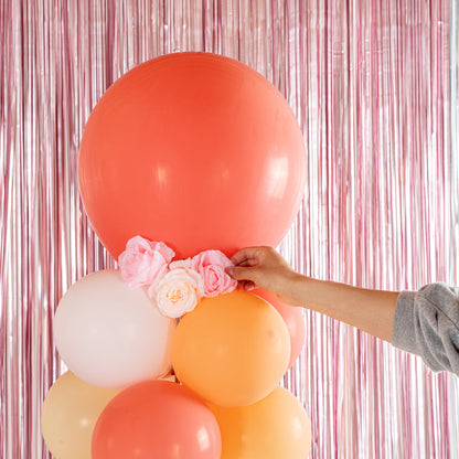Balloonify Coral, Pink and Yellow Balloon Arch / Garland Kit - 98 Pieces - 1 count box