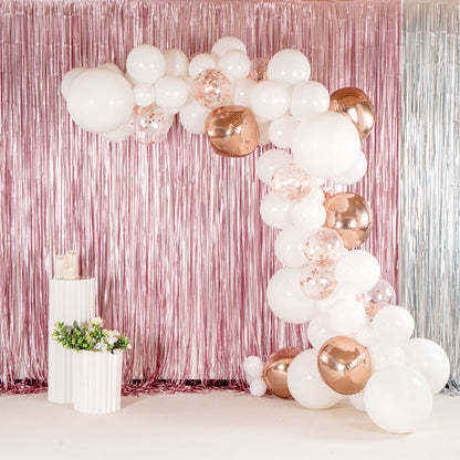Balloonify White and Rose Gold Balloon Arch / Garland Kit - 113 Pieces - 1 count box