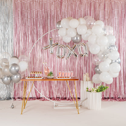 Balloonify White and Silver Balloon Arch / Garland Kit - 72 Pieces - 1 count box
