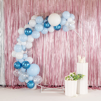 Balloonify Metallic Blue, White and Silver Balloon Arch / Garland Kit - 104 Pieces - 1 count box