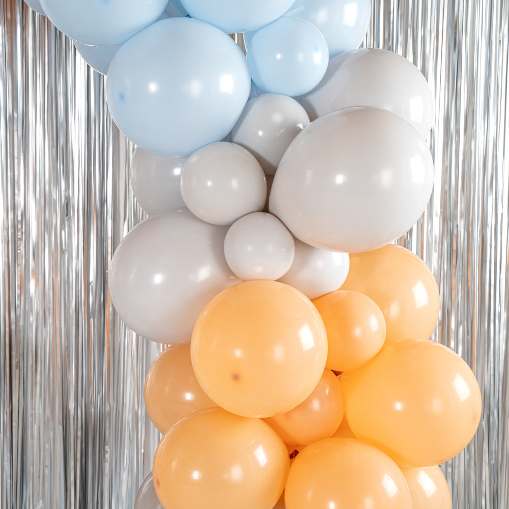 Balloonify Blue, White and Beige Balloon Arch / Garland Kit - 163 Pieces - 1 count box