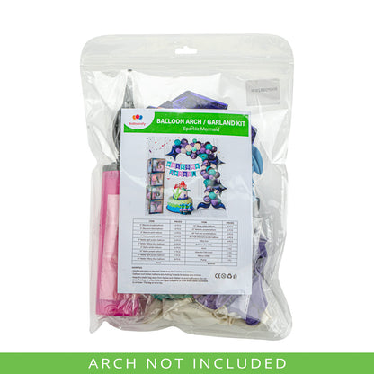 Balloonify Sparkle Mermaid Balloon Arch / Garland Kit - 89 Pieces - 1 count box