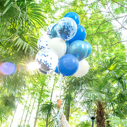 Balloonify Blue Confetti Balloon Set - 20 Pieces - 1 count box