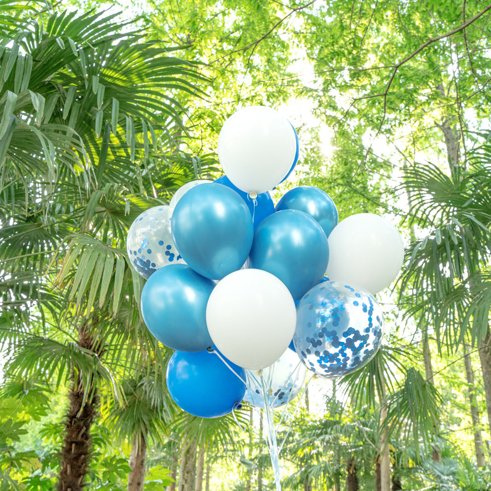 Balloonify Blue Confetti Balloon Set - 20 Pieces - 1 count box