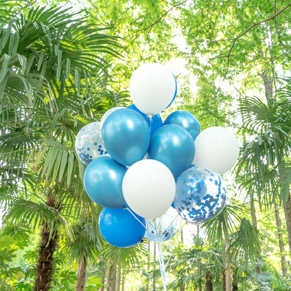 Balloonify Blue Confetti Balloon Set - 20 Pieces - 1 count box