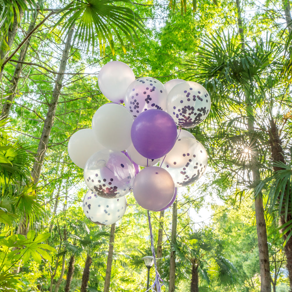 Balloonify Purple Confetti Balloon Set - 20 Pieces - 1 count box