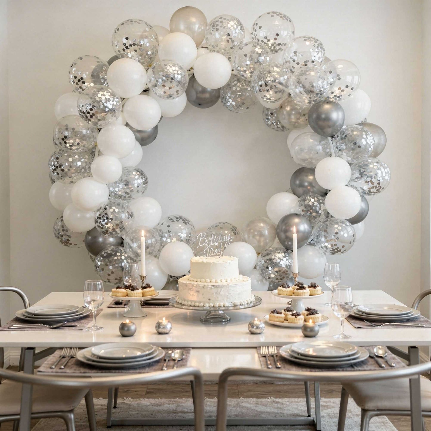 Balloonify Silver Confetti Balloon Set - 20 Pieces - 1 count box