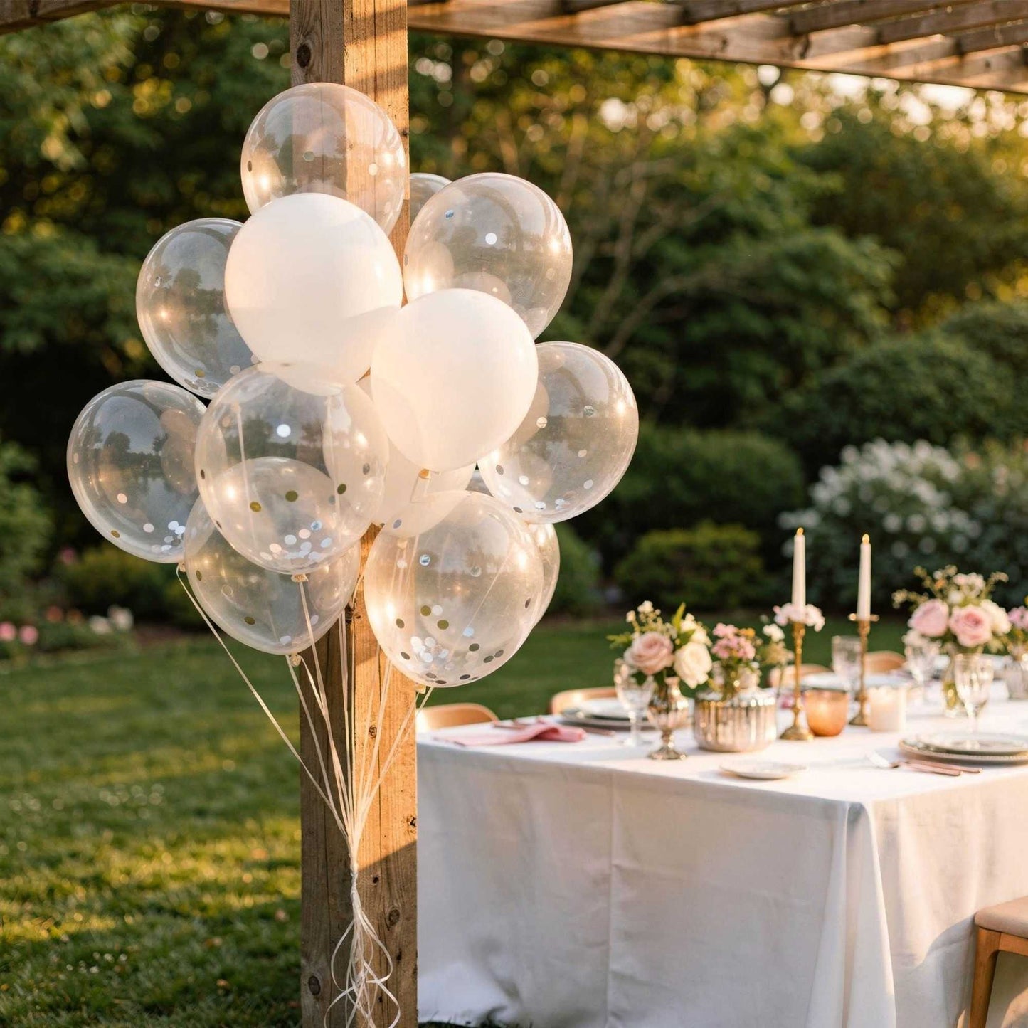 Balloonify Silver Confetti Balloon Set - 20 Pieces - 1 count box